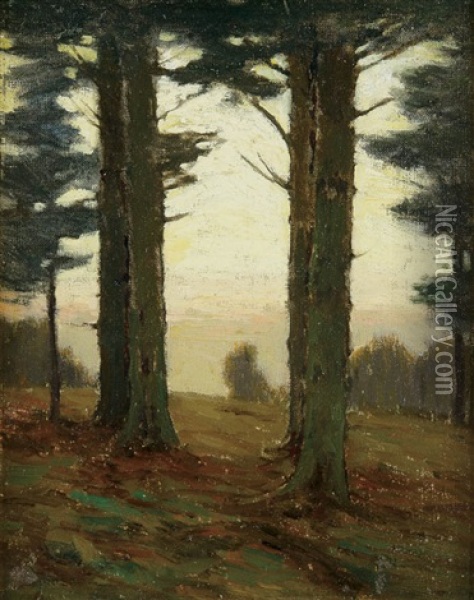 Forest Clearing At Dusk Oil Painting - Charles Warren Eaton