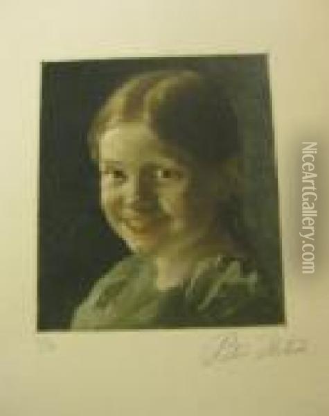 Ellen. Oil Painting - Peder Vilhelm Ilsted