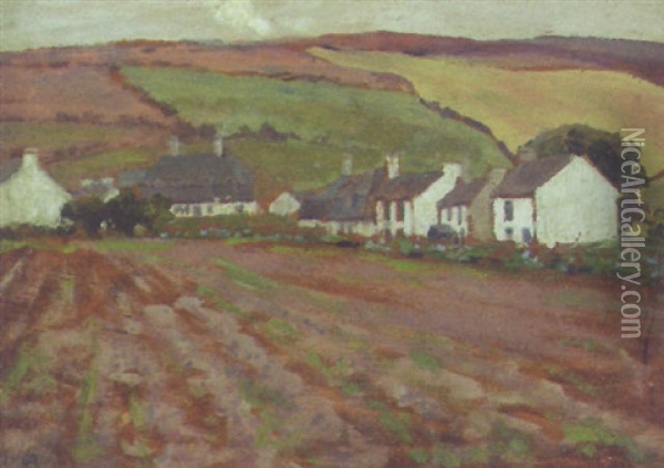 The Village, Cushendun, Co. Antrim Oil Painting - James Humbert Craig