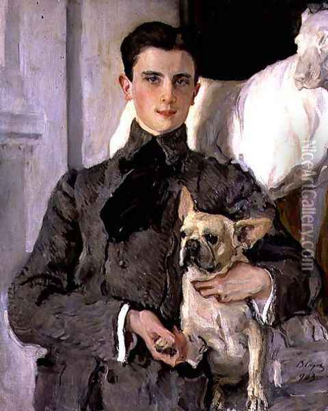 Portrait of Count Feliks Feliksovich Sumarokov-Yelstov (1887-1967) later Prince Yusupov, 1903 Oil Painting - Valentin Aleksandrovich Serov