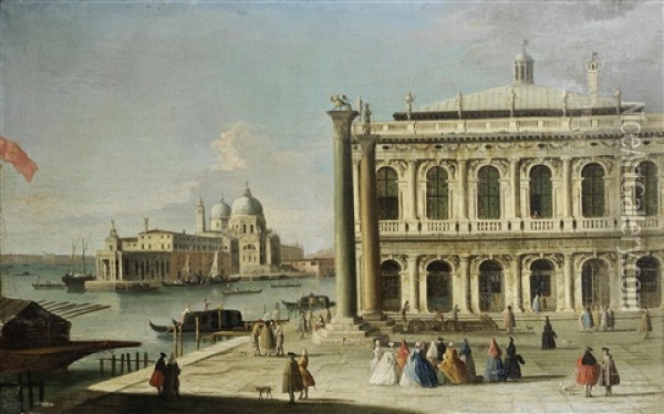 The Piazzetta And Santa Maria Della Salute, Venice Oil Painting -  Master of the Langmatt Foundation Views
