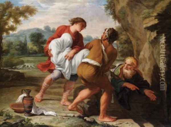 La Mise Au Tombeau Oil Painting - Abraham Brueghel