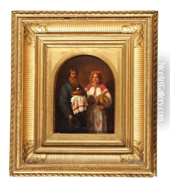 Ostergratulanten Oil Painting - Wilhelm Amandus Beer