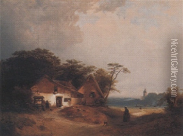 Landschaft Am Niederrhein Oil Painting - Carl Hilgers