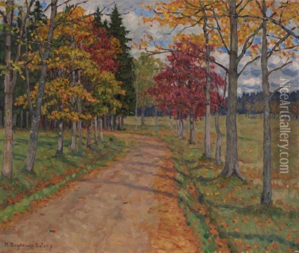 Country Lane Oil Painting - Nikolai Petrovich Bogdanov-Belsky