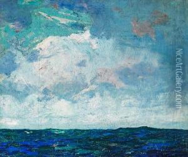 Gathering Storm In The South Seas,tahiti Oil Painting - William Frederick Ritschel