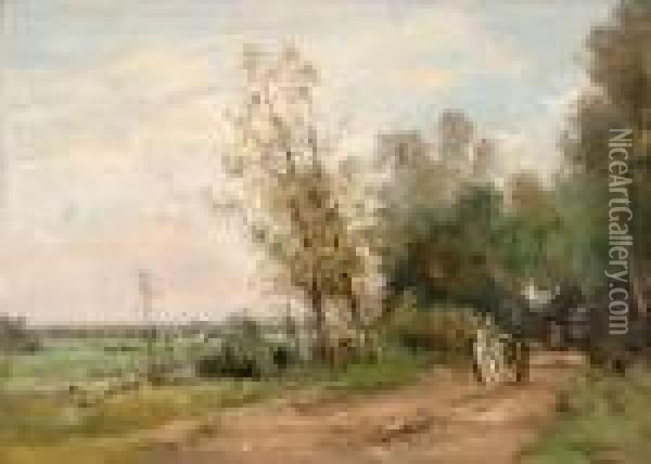 A Summer Afternoon Oil Painting - Willem George Fred. Jansen