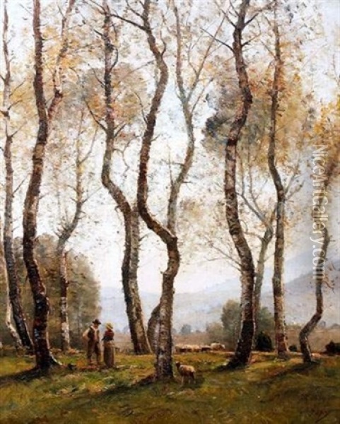 Sous-bois Oil Painting - Louis Aime Japy