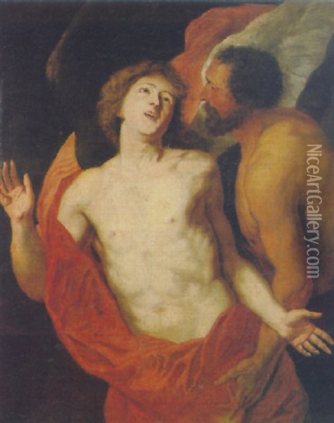 Daedalus And Icarus Oil Painting - Jan Boeckhorst
