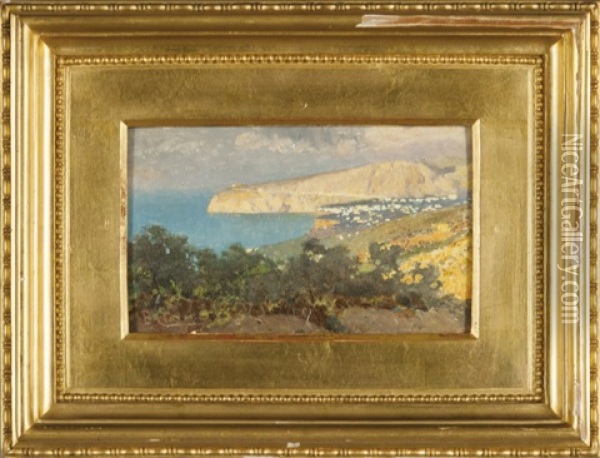 Penisola Sorrentina Oil Painting - Ettore Cercone