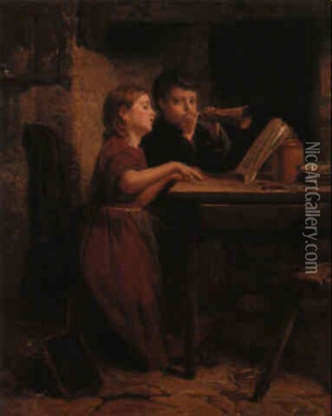 Music Hath Charms Oil Painting - William Hemsley