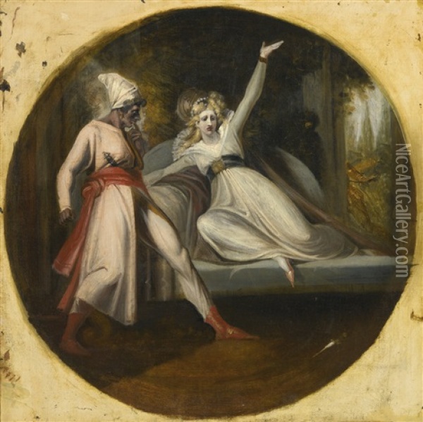 Leonore Discovering The Dagger Left By Alonzo Oil Painting - Henry Fuseli