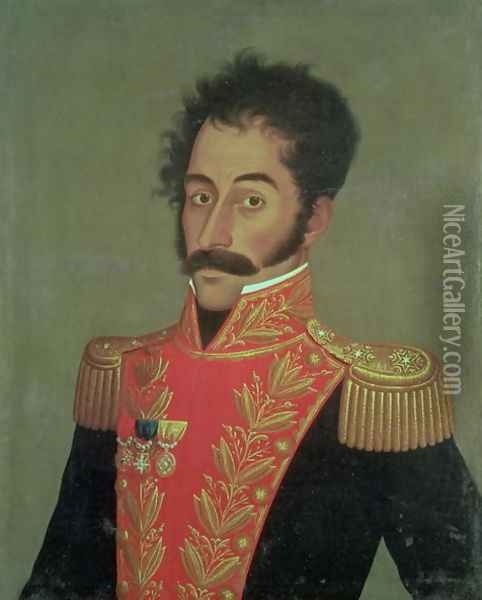 Simon Bolivar (1783-1830), portrait, c.1820 Oil Painting - Gil de Castro