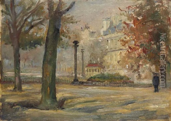 Jardin Du Luxembourg Oil Painting - Frank Milton Armington