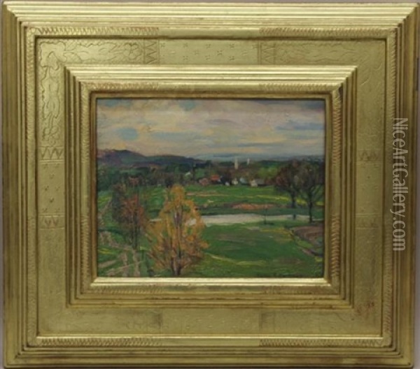 Across The Meadows Oil Painting - John Fabian Carlson