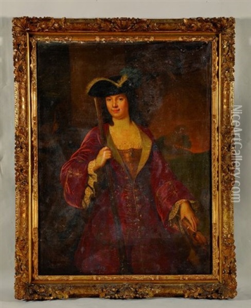 Portrait D'anne Asse De Boismoret, Epouse De Bernard De Boismoret, Avocat Au Parlement De Rouen Oil Painting - Francois Jouvenet the Younger