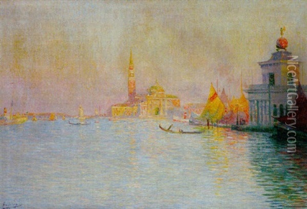 Vue De Venise Oil Painting - Omer Coppens