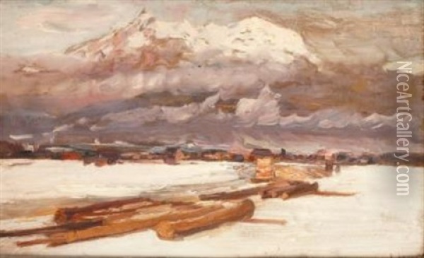 Paysage De Neige Oil Painting - Edmond Louyot