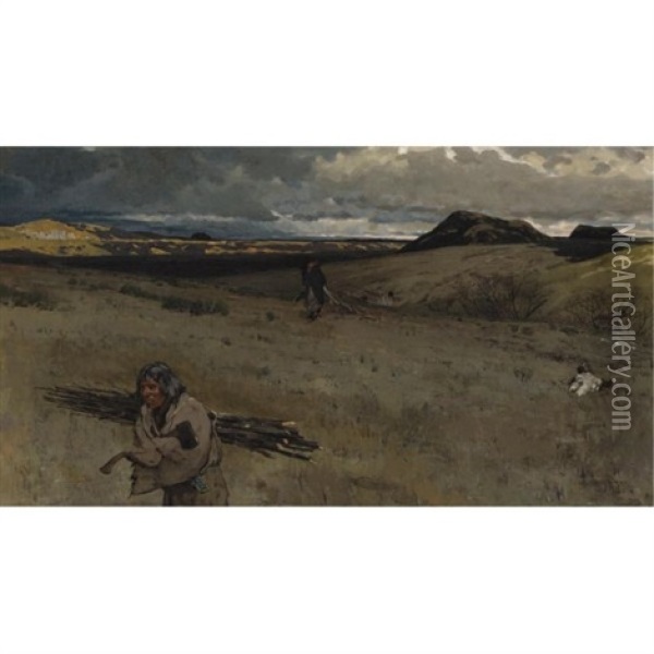 The Toilers Of The Plains Oil Painting - Henry F. Farny