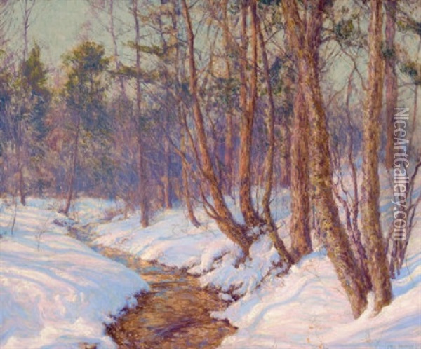 Upland Stream, Mohawk Valley Oil Painting - Walter Launt Palmer