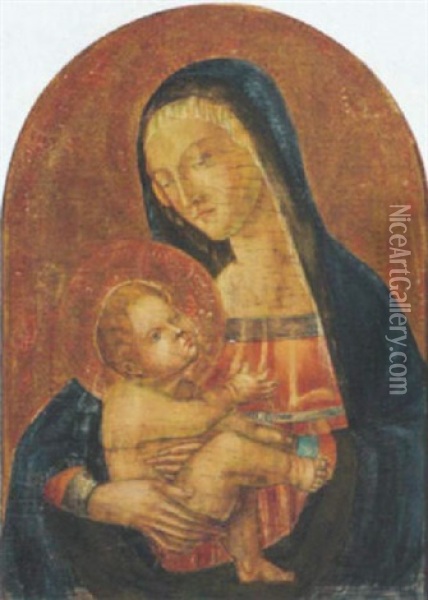 The Madonna And Child Oil Painting - Neroccio di Bartolomeo dei Landi