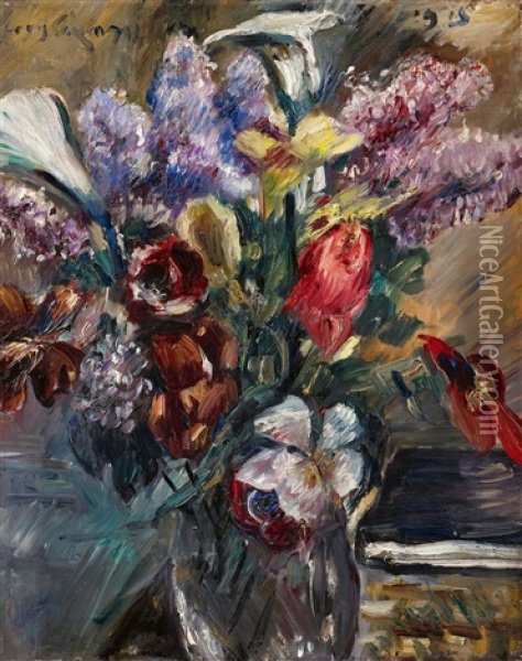 Tulpen, Flieder Und Kalla Oil Painting - Lovis Corinth