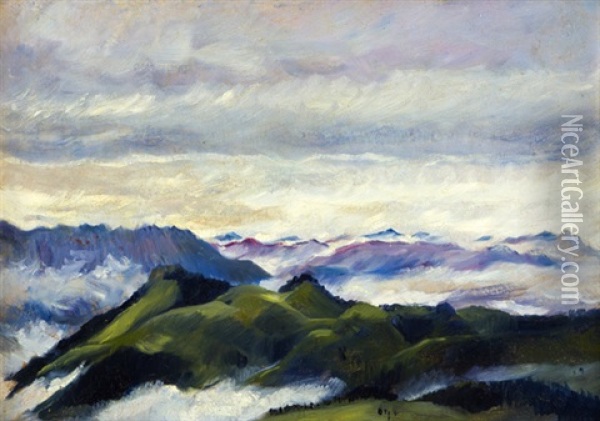 Wendelstein (alpy) Oil Painting - Emil Orlik