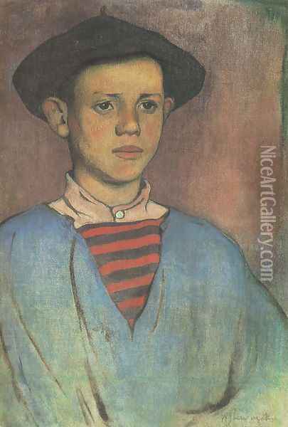 Portrait of a Young Fisherman Oil Painting - Wladyslaw Slewinski
