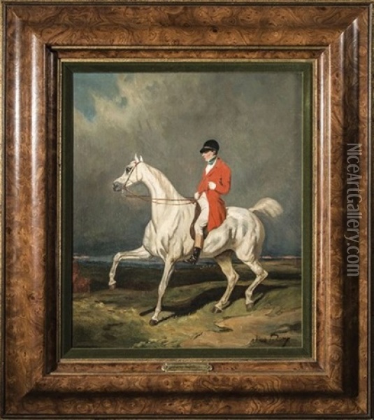 Portrait Equestre De Monsieur William Scott Oil Painting - Alfred De Dreux