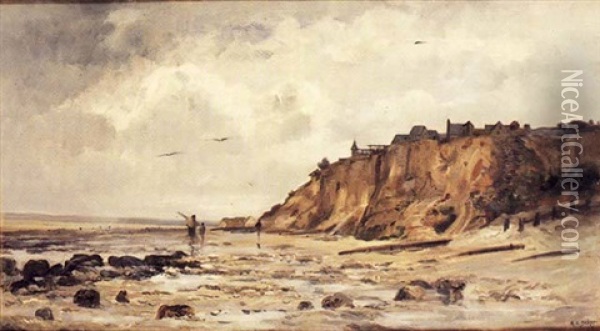 Villerville, Les Moulieres Devant Le Chemin Des Graves Oil Painting - Hippolyte Camille Delpy