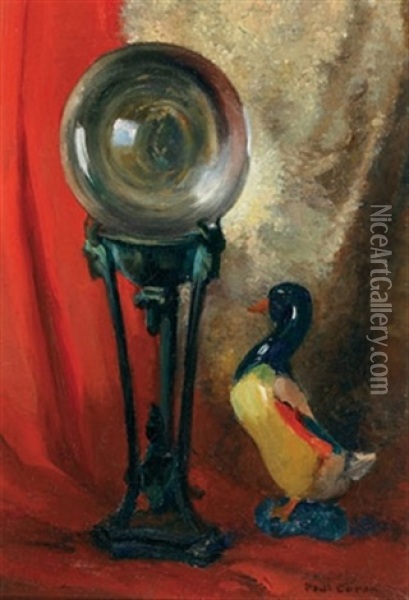 Still Life With Duck Oil Painting - Paul Archibald Octave Caron