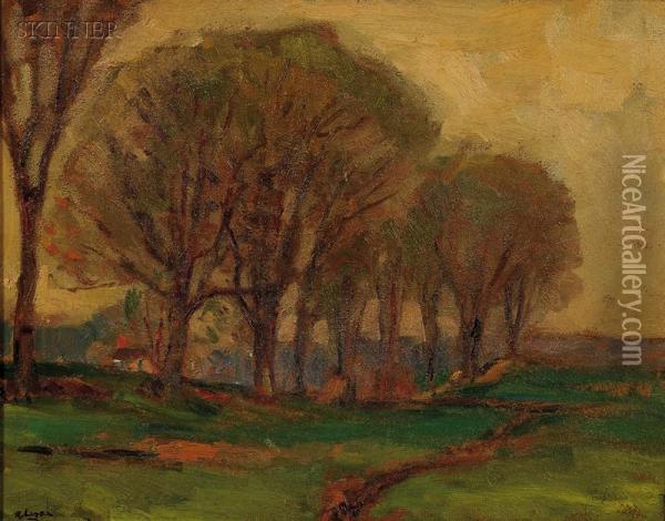 Tree-lined Path Oil Painting - Robert Henry Logan