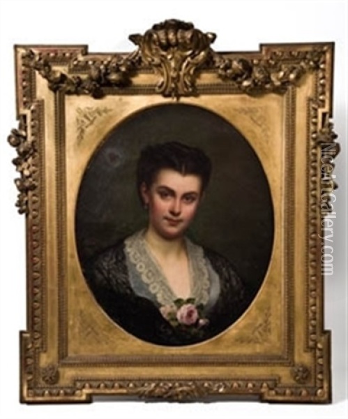 Retrato Femenino Oil Painting - Alexis Joseph Perignon