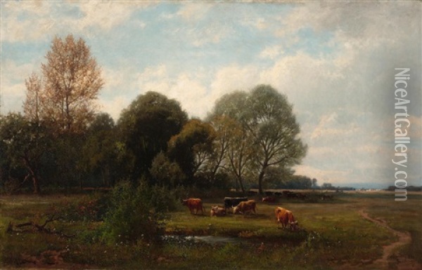 Pastoral Scene Oil Painting - Carl Philipp Weber