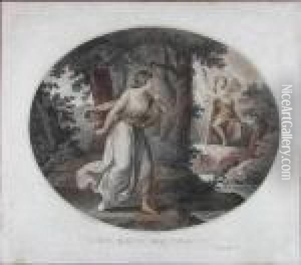 Kolorierte Punktierradierung Auf Festem Papier Von Q.mark Oil Painting - Angelica Kauffmann