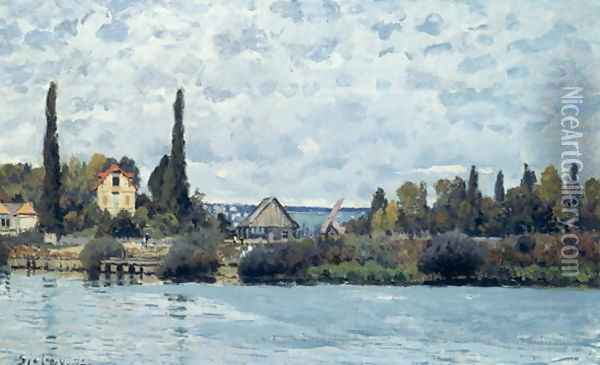 The Seine at Bougival, 1873 2 Oil Painting - Alfred Sisley