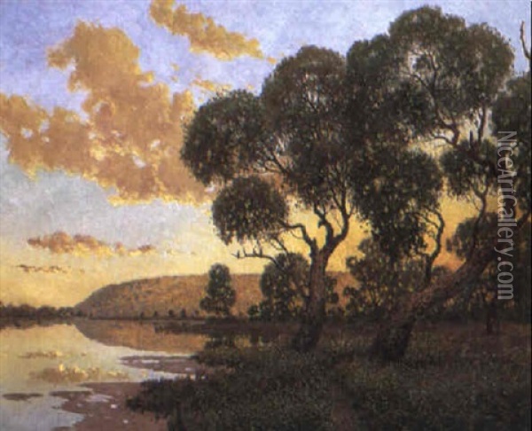 At The Close Of Day Oil Painting - William Lister-Lister