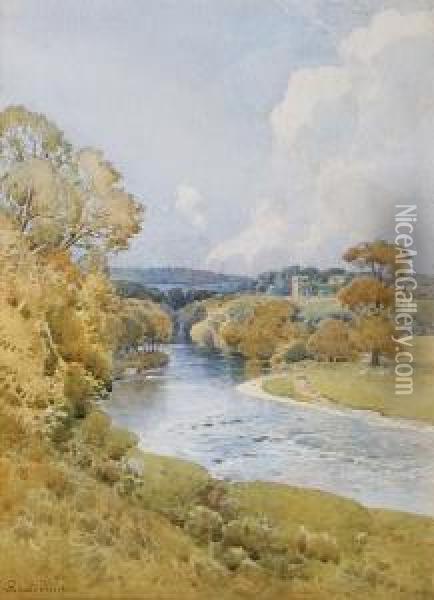 Brougham Hall: Westmorland Oil Painting - Frederick Tucker