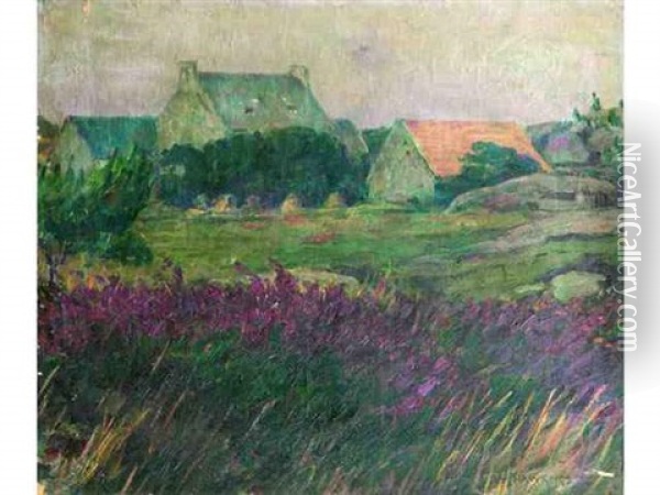 Hameau Dans Un Paysage Oil Painting - Louis Welden Hawkins