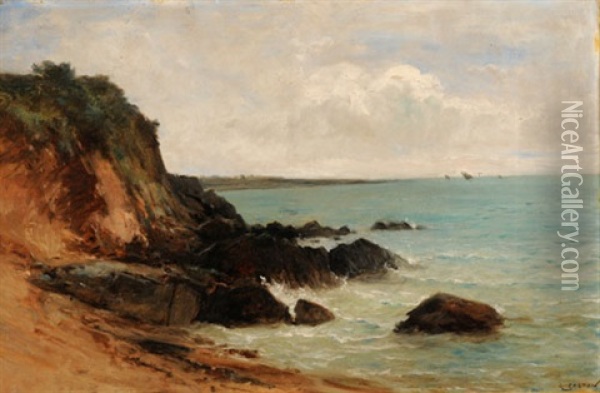 A Concarneau Oil Painting - Gustave Castan