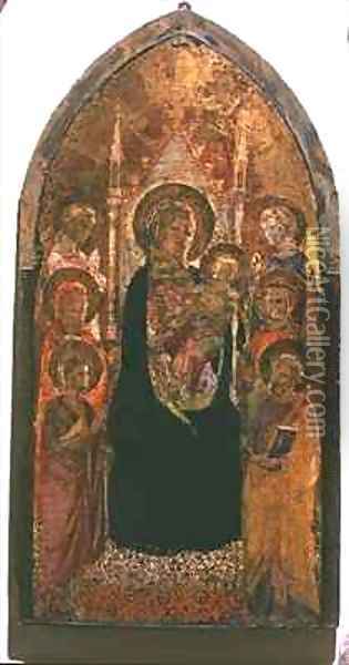 Madonna and Child with Saints Oil Painting - Taddeo Gaddi