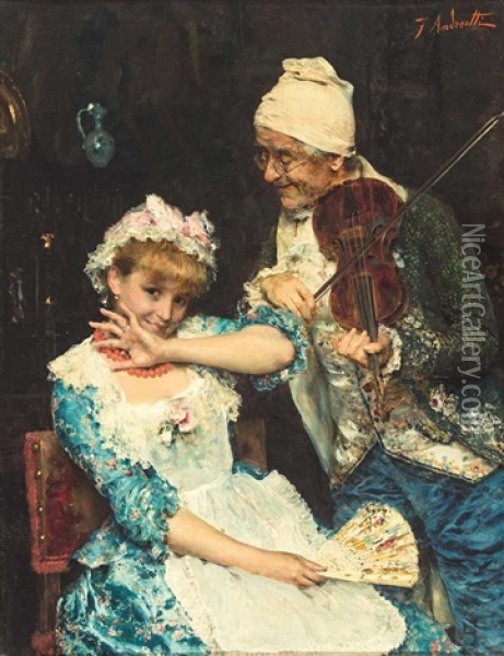 Musikalisches Vergnugen Oil Painting - Federico Andreotti