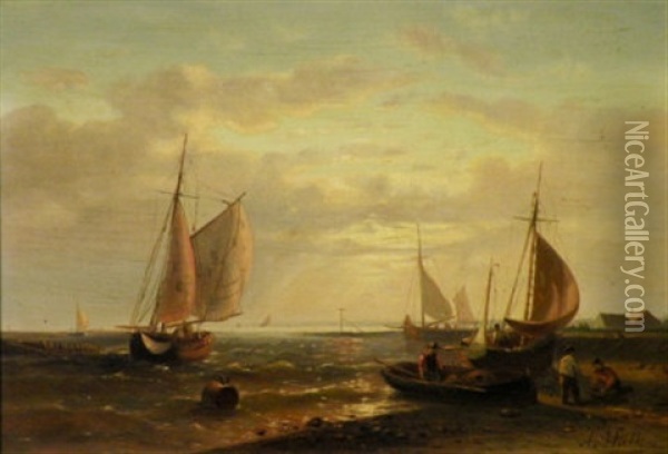 On The Zuyderzee Oil Painting - Abraham Hulk the Elder