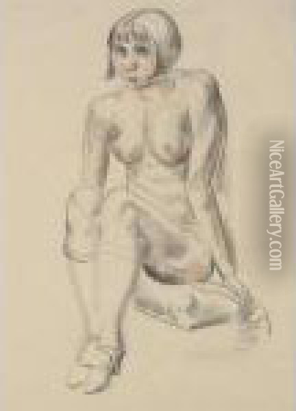 Seated Nude Oil Painting - William Sommer