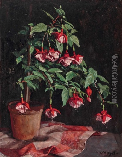 Fuchsien Oil Painting - Karl Hayd