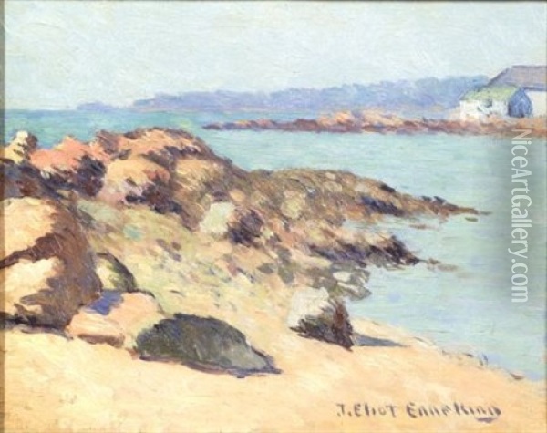 View Of Gloucester Harbor Oil Painting - Joseph Eliot Enneking