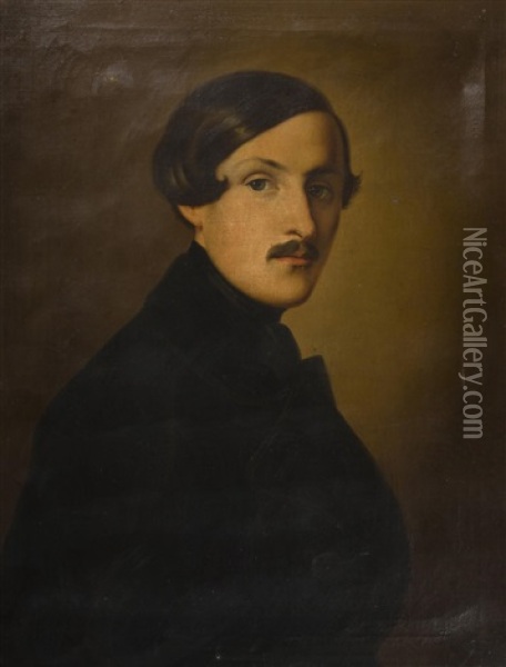 Portrait Of A Man Oil Painting - Ninger Vaclav