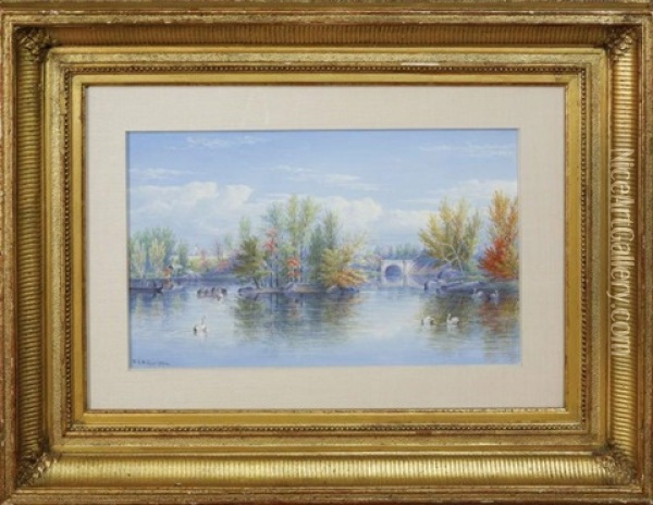 The Lower Lake Oil Painting - William R. Miller