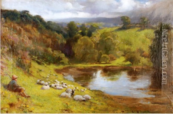 The Young Shepherd Oil Painting - Lance Calkin