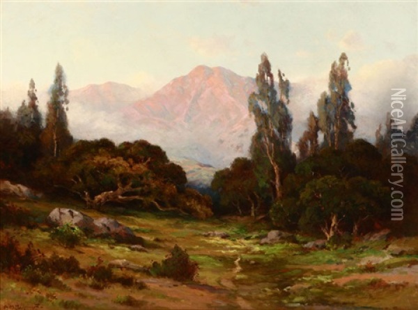 Path Through A Foothill Landscape Oil Painting - Alexis Matthew Podchernikoff